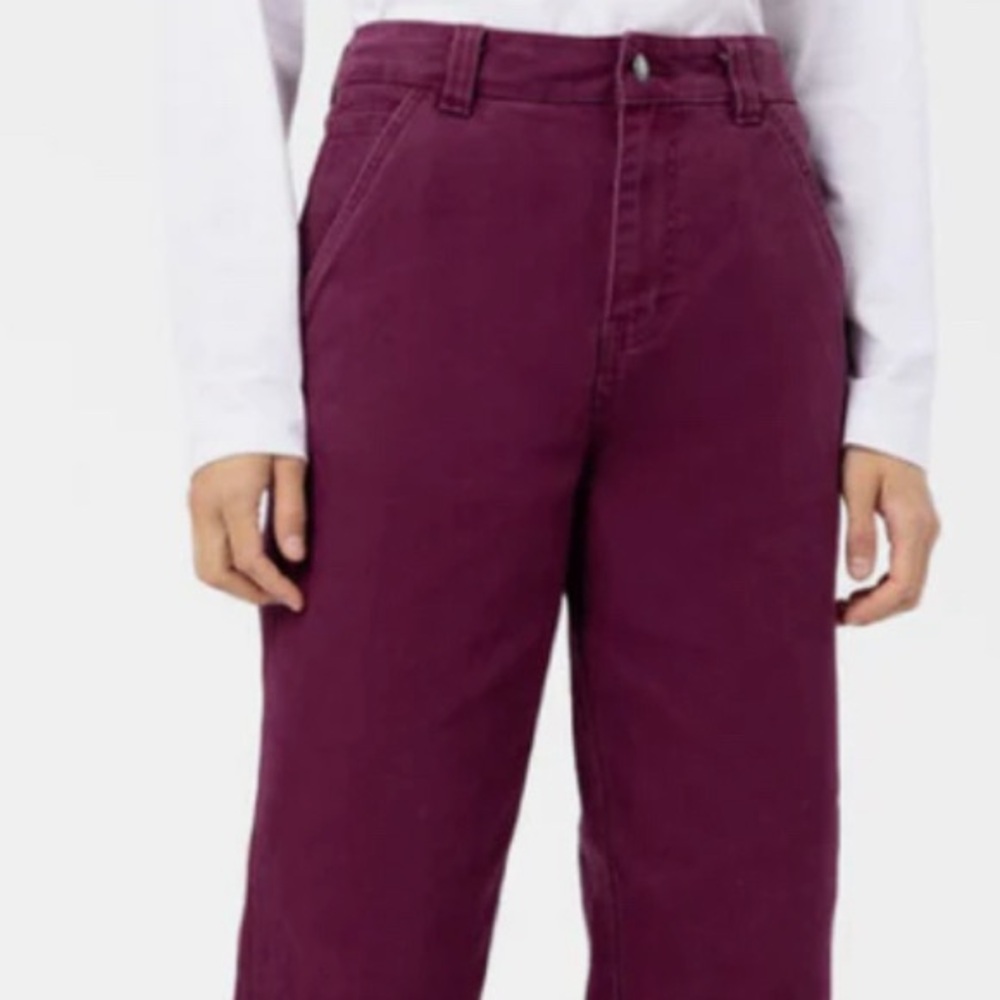🔥Urban Outfitters DICKIES WOMEN'S DUCK CANVAS PANTS - GRAPE WINE. NWT - Picture 8 of 8